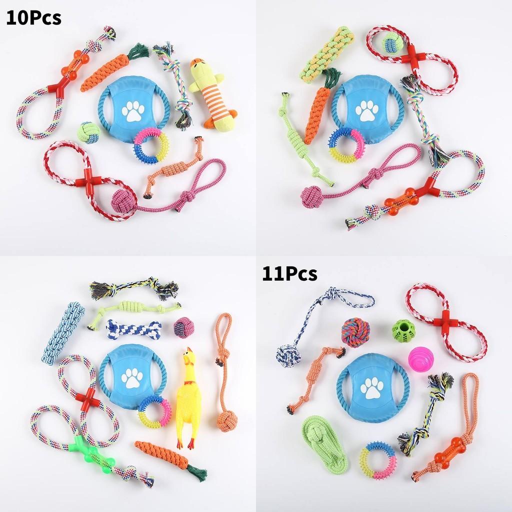 High-quality Cotton Rope Dog Toy Set With Durable Chew Balls For Playful Pets