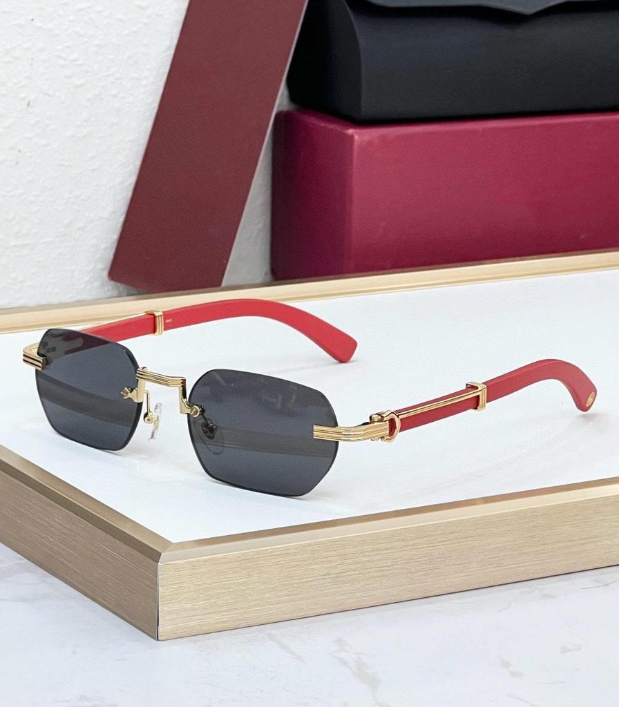 Kajia Wooden Frameless Polygonal Fashion Sunglasses Anti-UV CT0362S