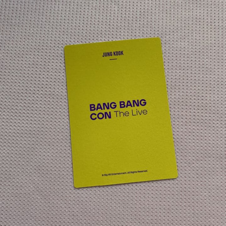 [USED] BTS Jungkook Trading Card BANG BANG CON