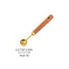 Gold-Plated Stainless Steel Measuring Cups & Spoons Set with Acacia Wood Handles – 8 Pieces