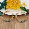 Crystal Earring For Women Boho Jewelry Trendy Natural Stone Pearl Jewellery Bohemian Ear Ring Gold Circle Hoop Earrings