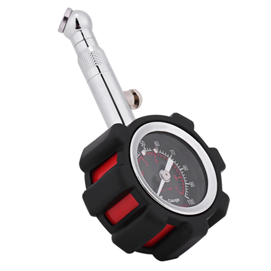 Manual Hand 0   100PSI Tire Air Pressure Gauge Meter Tester for Car Truck Motorcycle Bike