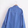 2024 Winter Women's European & American Batwing Sleeve Striped Shirt