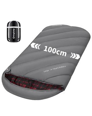 KingCamp Sleeping Bag, Flannel Fabric, For Winter, All Seasons, Envelope Type, Large Size, Width 100cm, 2.1KG, Compact, Waterproof, Washable,