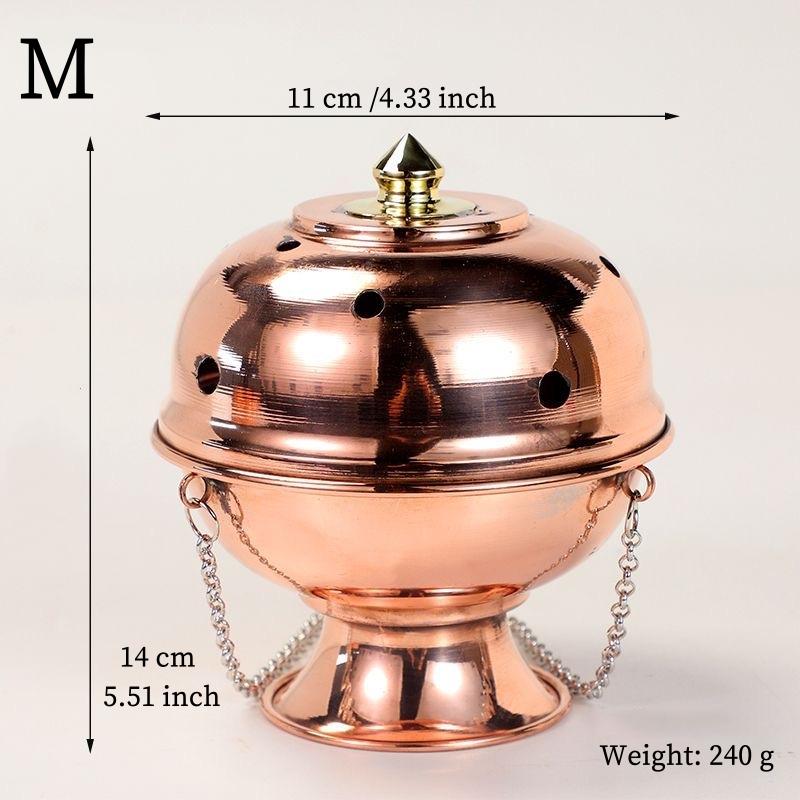 Wielofunkcyjny wiszący palnik kadzideł Czerwona miedź Grawerowana stupa Piecyk do aromaterapii Piec na dym do medytacji Ołtarze Dekoracyjny