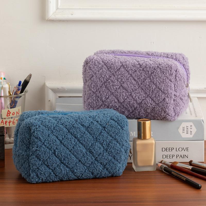 Plush Makeup Bags Soft Travel Cosmetic Storage Bag Portable Organizer Pencil Case