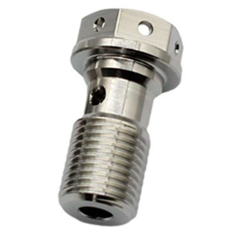 Banjo Bolt M10 1.0Mm Pitch For Motorbike Brembo Brake Dual Line- Titanium Single Hole Allen Key Head Screw