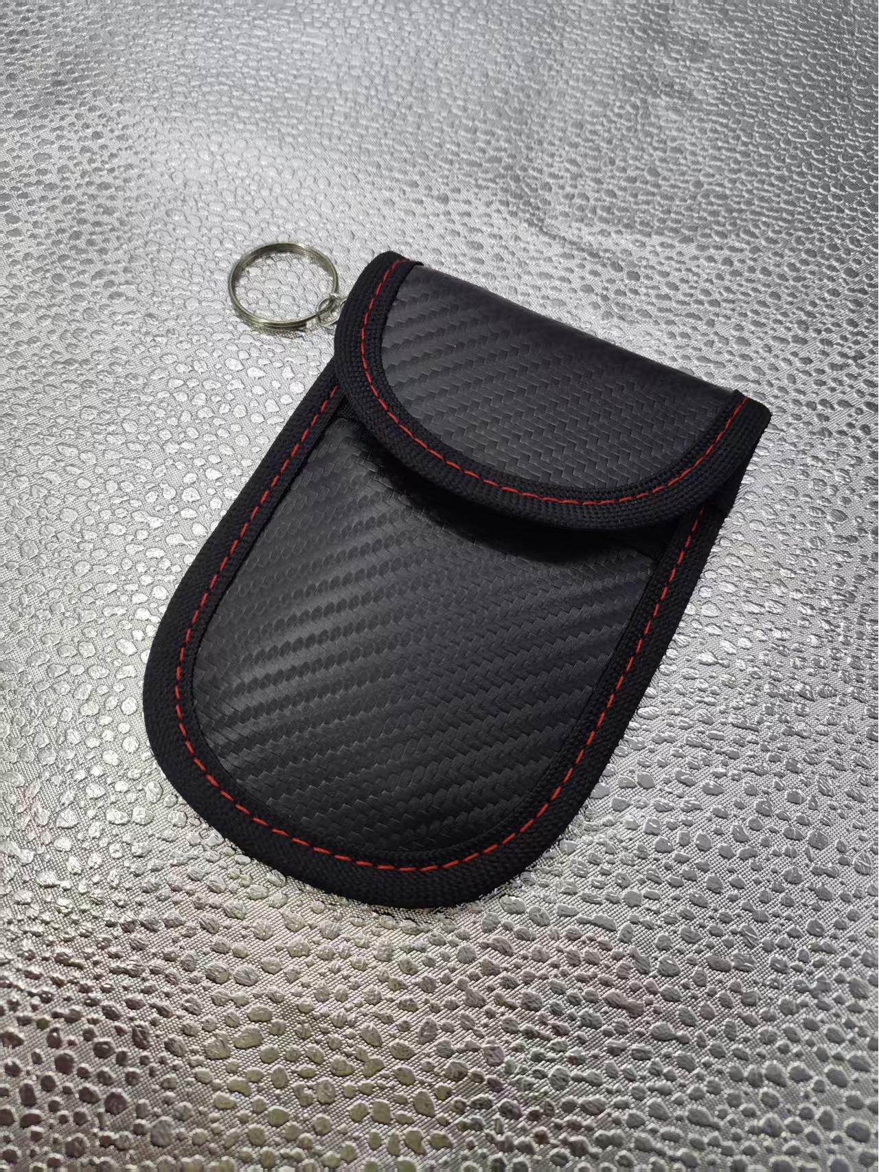 2024 RFID Carbon Fiber Car Key & Phone Anti-Theft Pouch - Anti-Radiation, Small/Medium/Large