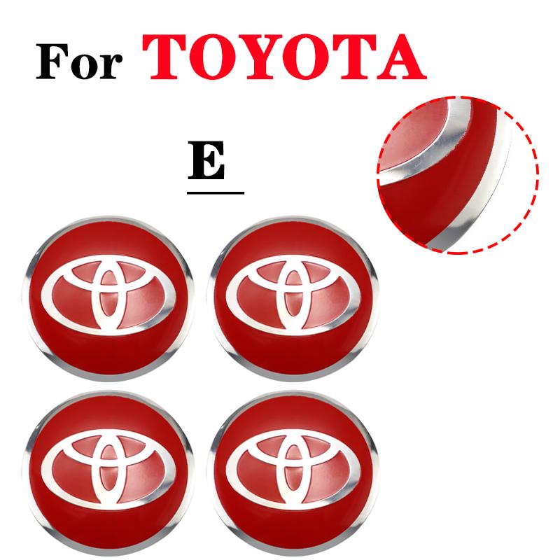 4pcs Car Wheel Stickers 56mm Auto Center Hub Cap Decal For Toyota Gazoo Racing TRD Corolla Yaris Chr Auris Rav4 Prius Prado
