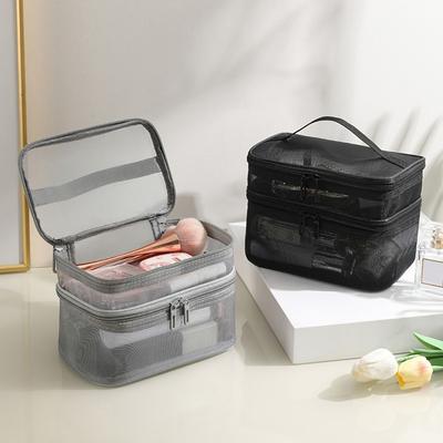 Cosmetic Case Mesh Cosmetic Bags 1/2/3 Layers Perspective Makeup Bag Cosmetic Storage Bag Outdoor