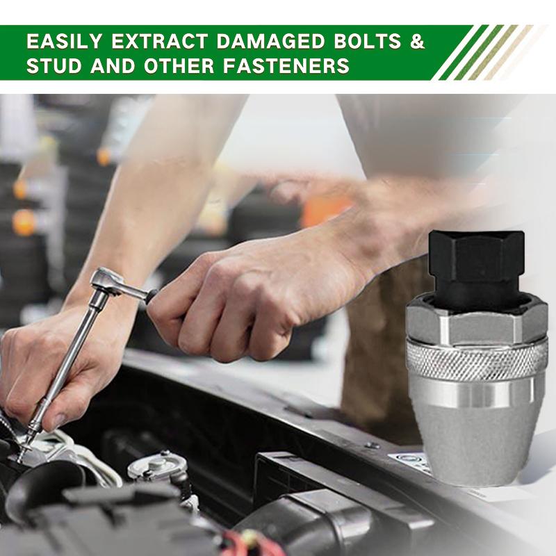 Screw Bolt Removal Tool 3/8Inch Damaged Bolt Stud Extractor Used With Impact/Ratchet Wrench For Rust Painted Damaged Waste Bolts