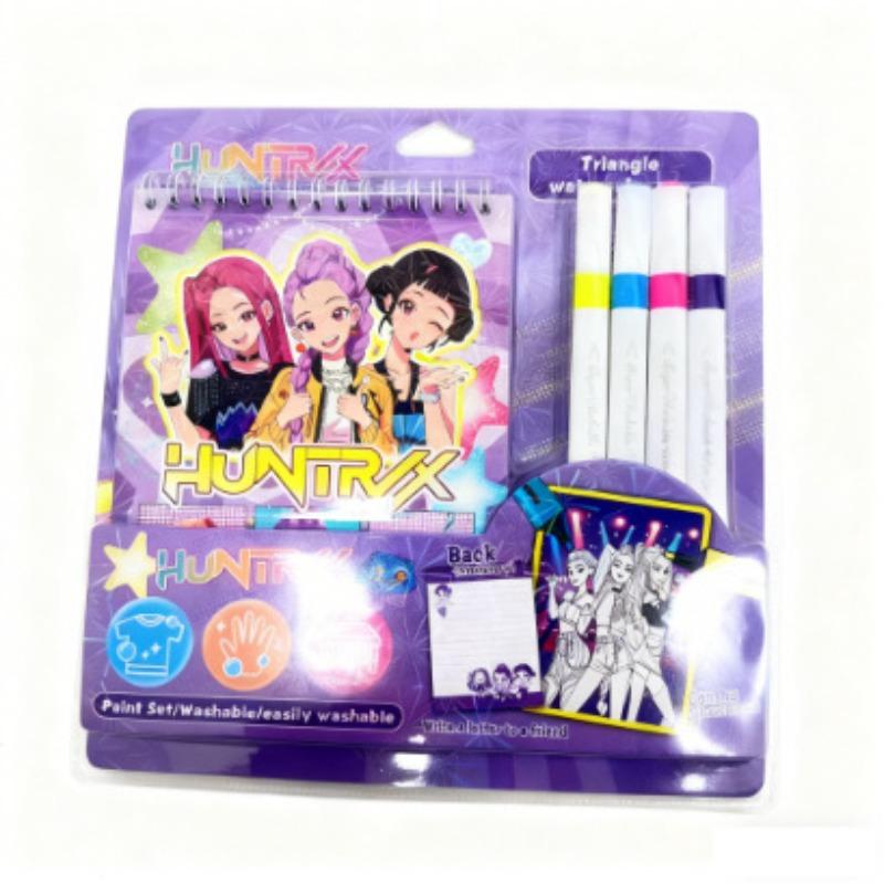 

KPOP Книга-раскраска для детей высокой ценности 4-цветная книга для рисования-пазла Книга для раскрашивания