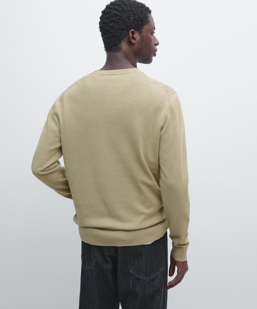 Masimodutti Wool Cotton Round Neck Knit Sweater