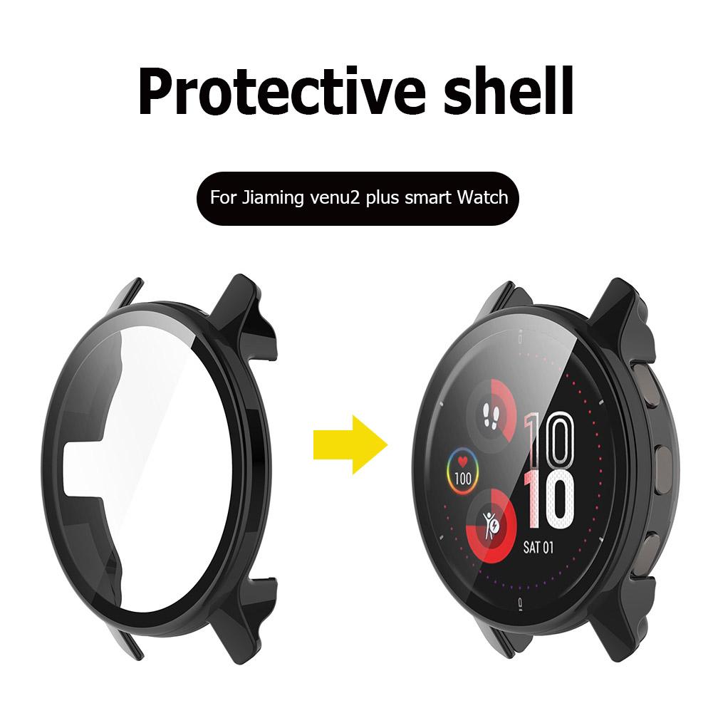 For Garmin Venu 2 Plus Case Full Coverage Protection Shell For Garmin Venu2S Plus Screen Protector Plating TPU Protective Cover