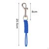 Scuba Diving Snap Hook Single Ended Flag Clips Water Sports Paracord Lanyard Balck