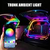Car Rear Trunk LED Ambient Light Strip trunk lights with colorful RGB decorative lights controlled by APP LED ambient lights