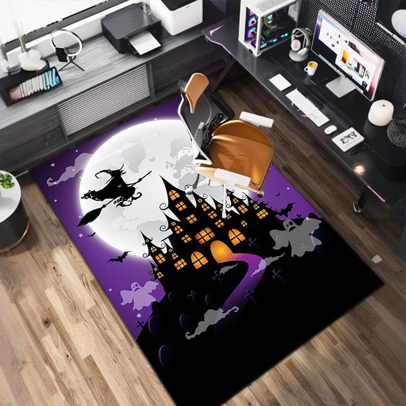 1PC Halloween theme Rug - home decoration Carpet For Living Room Bedroom Flooring Computer Chair Area Rug