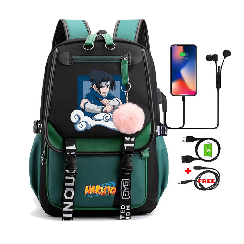 Anime Backpack for Teen Student Schoolbag Men Women Leisure Usb Travel Bag Boy Girl Back To School Backpack Rucksack