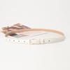 All-match Candy Color Small Women's Waistband High-end Thin Good-looking Belt with Alloy Pin Buckle Decoration for Dress Pants