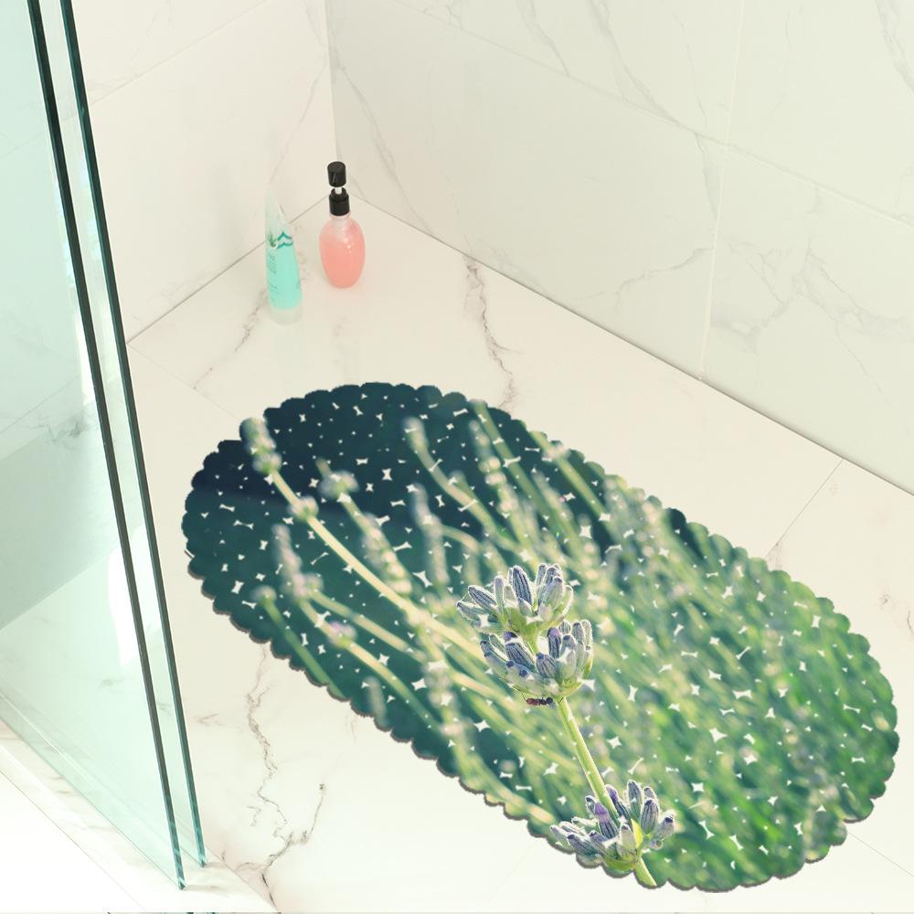 Beautiful Small Flower Picture Balcony Bathroom Mat Hydrophobic Non-Slip Door Mat Swimming Pool Public Places Non-Slip Floor Mat