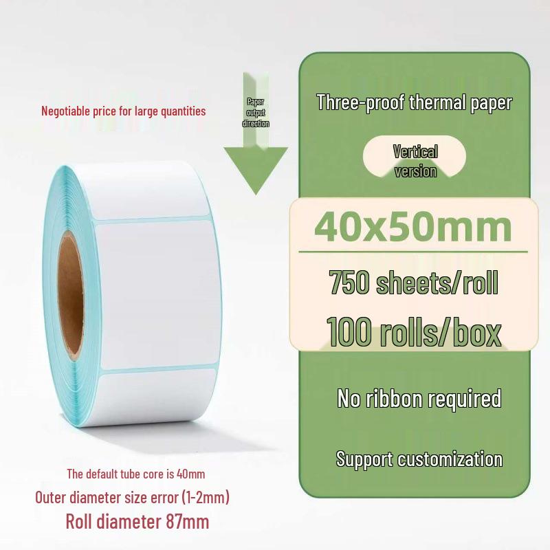 Samoprzylepne etykiety termiczne na kody kreskowe 100×150 mm - Trwałe i wodoodporne do logistyki
