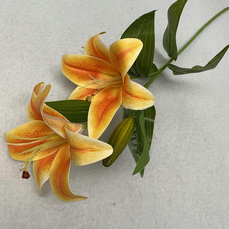 Cloth Realistic 3d Artificial Lilies Fake Flowers For Wedding Decor Home Props