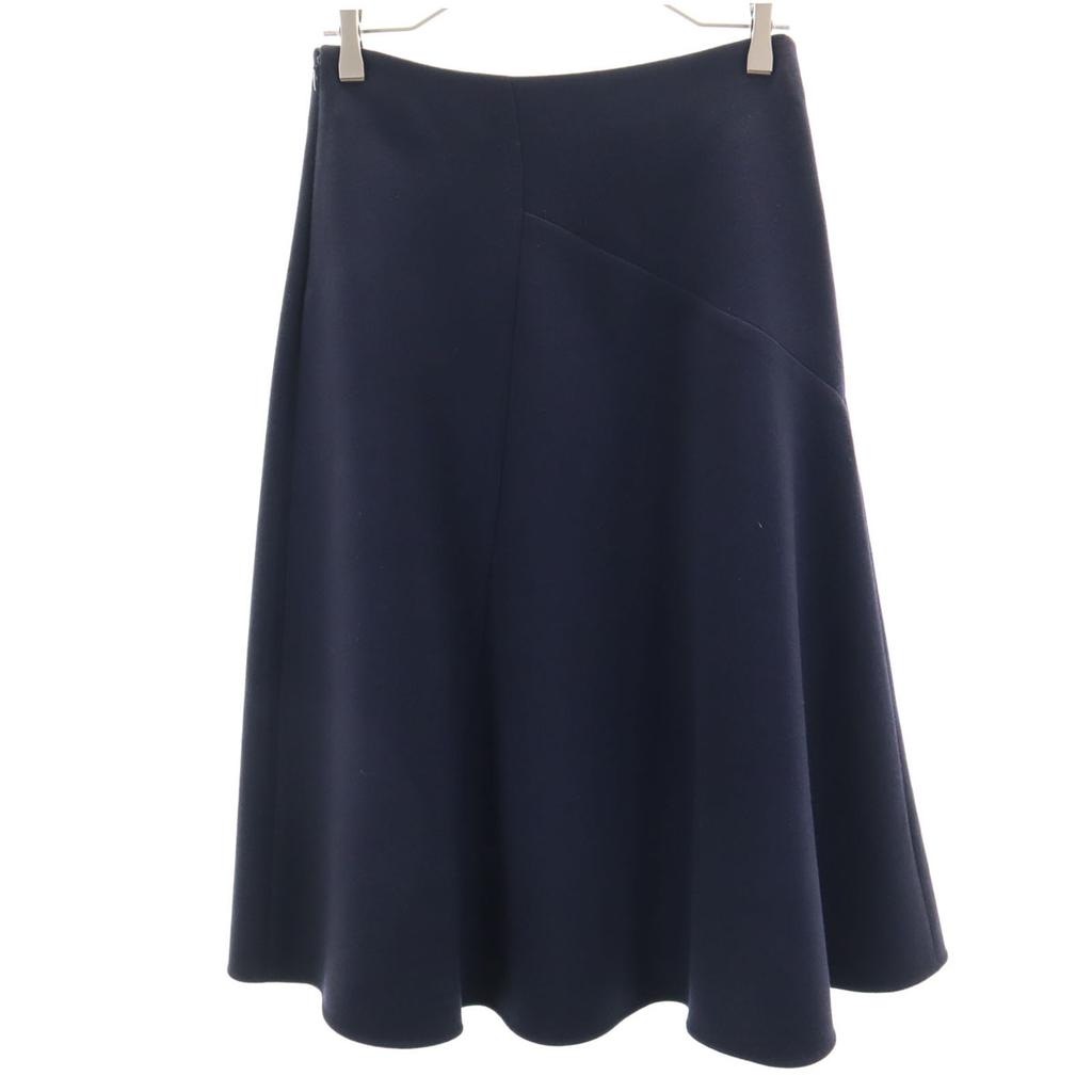 MARNI Made in Italy wool Mimole length flare skirt 38 Navy Women Used