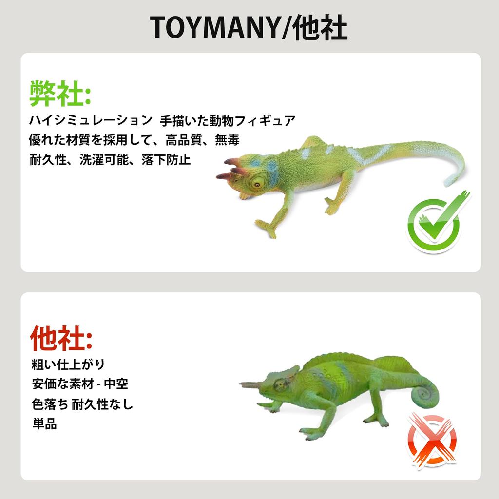 TOYMANY 12PCS Wild Animal Figure Set - Cold-Blooded Animal Figures, Reptiles, Animal Toy Models, Realistic Animal Model Toys, Spiders, Geckos, Frogs