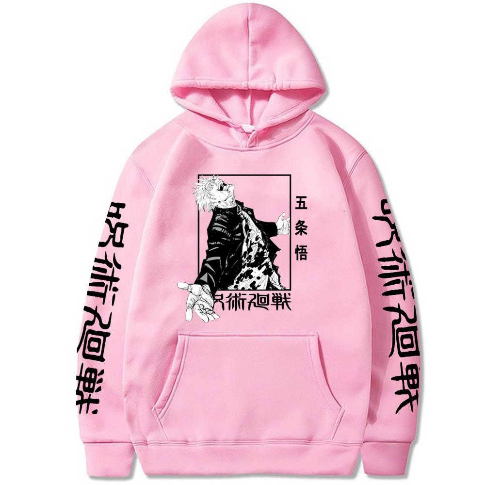 Harajuku Anime Jujutsu Kaisen Graphic Printed Hoodies Oversized Hooded Sweatshirt Long Sleeves Hoodie Men Women Clothes