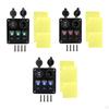 3 Gang Rocker Switch Panel Pre Wired 12V 24V for Boat RV Marine Blue