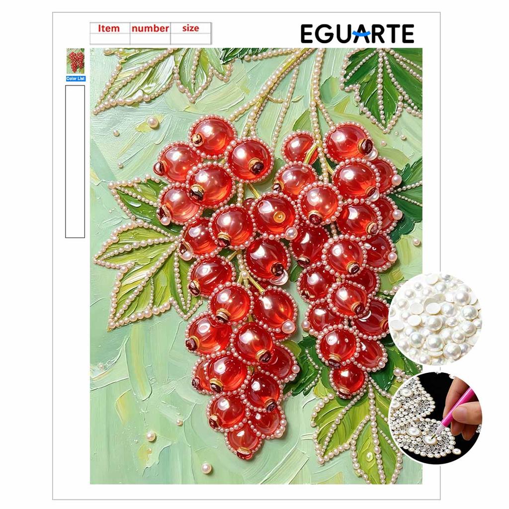 Animal Pearl Painting Handmade Diy Redcurrant Pearl Art Painting Stickers Home Decoration Gifts