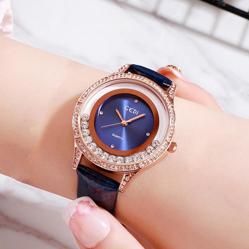

Luxury Double Diamond Simple Dial Ladies Belt Watch Student Casual Classic Versatile Watch