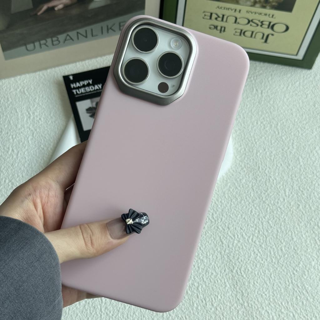 Premium matte case metal lens for iPhone16Pro max mobile phone case Apple 15 new 14/13