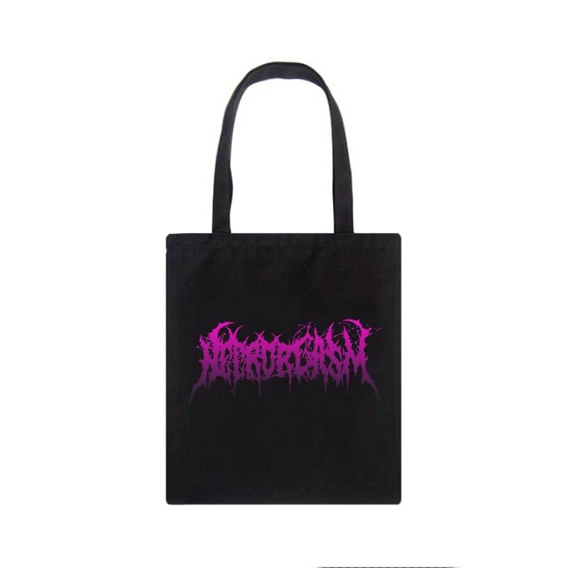 Geantă gotică pentru femei, geantă de pânză Harajuku y2k, întunecată, de mare capacitate, genți de umăr Ulzzang noi