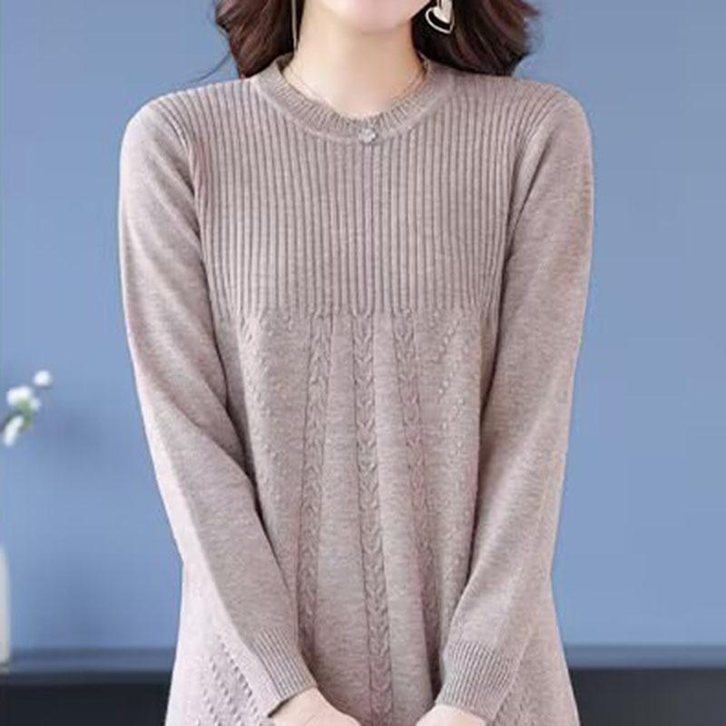 Pulover pentru Femei Toamnă Iarnă Ușor Călduros Tricotat Elastic Mânecă Lungă Topuri