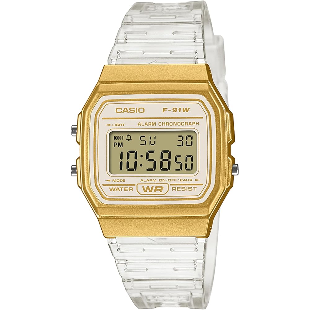Casio Collection F-91WS-7A2JF Unisex Gold Watch Classic Design Water Resistant