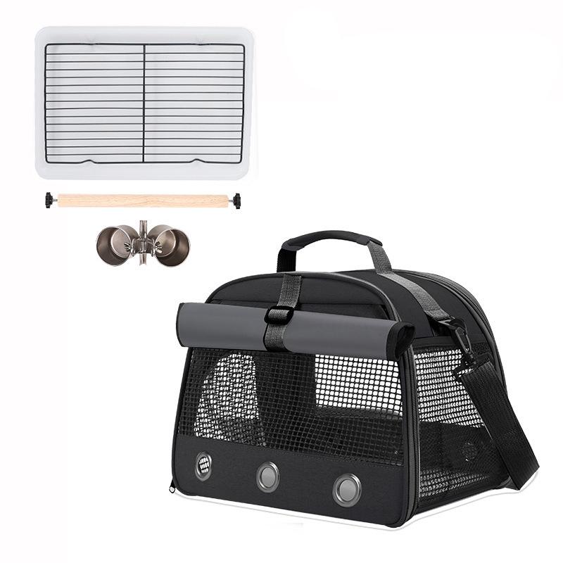 Sac de Transport pour Oiseaux d'Animaux de Compagnie Extérieur Portable Une Épaule Respirant Cage à Oiseaux Plateforme Perchoir Cage à Perroquet Fournitures pour Oiseaux Pour Perruche