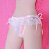 Men'S Sissy Skirted Panties Crossdress Underwear Maid Cosplay Lingerie Femboy Bugle Pouch Briefs Frilly Lace Trim Night Cluwear