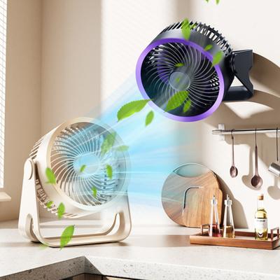 Wall-Mounted Desktop Fan with 5 Speeds Low Noise Electric Fan Portable Air