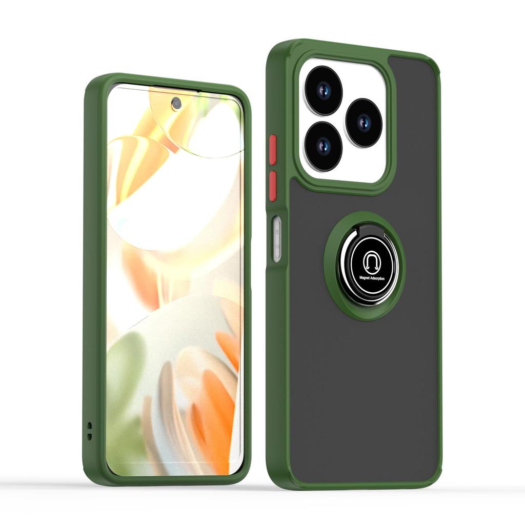 Funda con Soporte Magnético Qi Ying Gen 1 para ZTE V60 Axon60 - Tacto de Piel, Cubierta a Prueba de Caídas