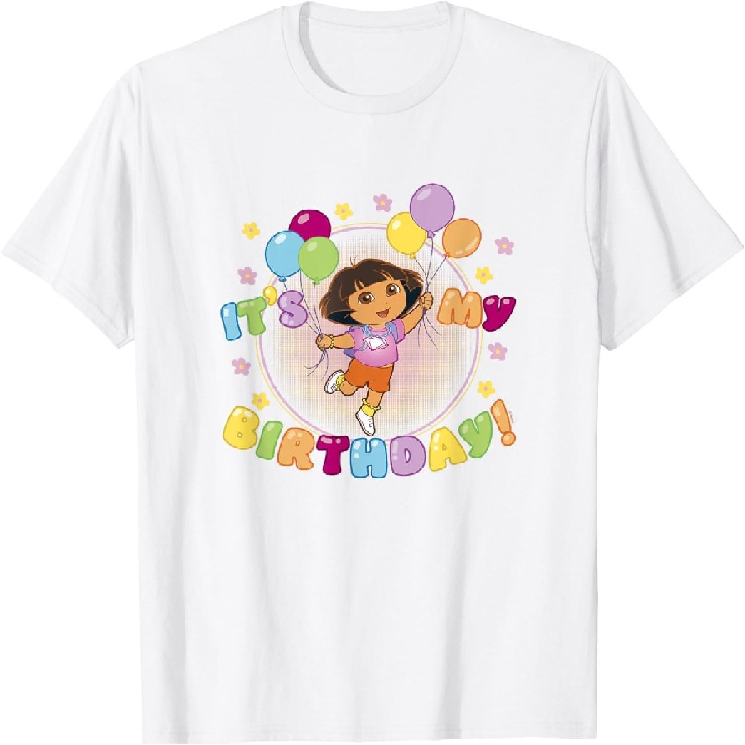 Dora the Explorer It s My Birthday! Balloon Celebration T-Shirt S