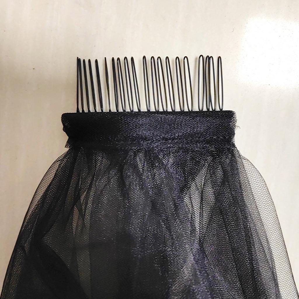 Bridal Veil Bachelorette Party Decorations Bride To Be Gift Bridal Shower Wedding Black Double /Single Layer Floral Lace