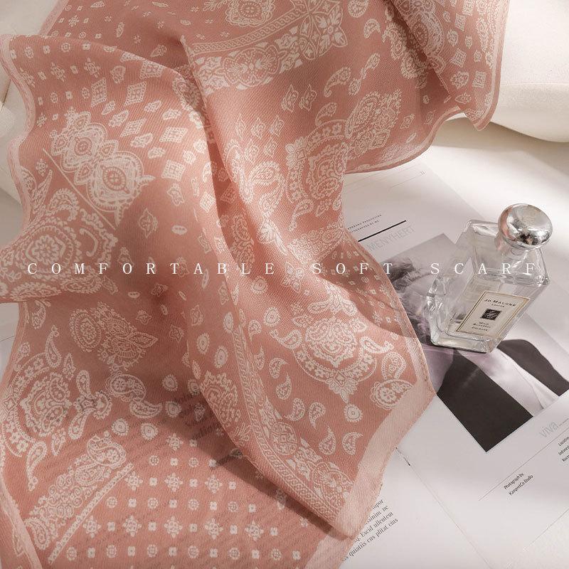 100% Mulberry Silk Scarf Fashion Women Summer Elegant Scarves Shawl Hijab Bandana Kerchief Pashmina Foulard Female Echarpe