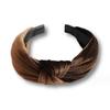 PROLY New Fashion Headband For Women Classic Canary Velvet Center Knot Casual Hairband Winter For Adult Turban Hair Accessories
