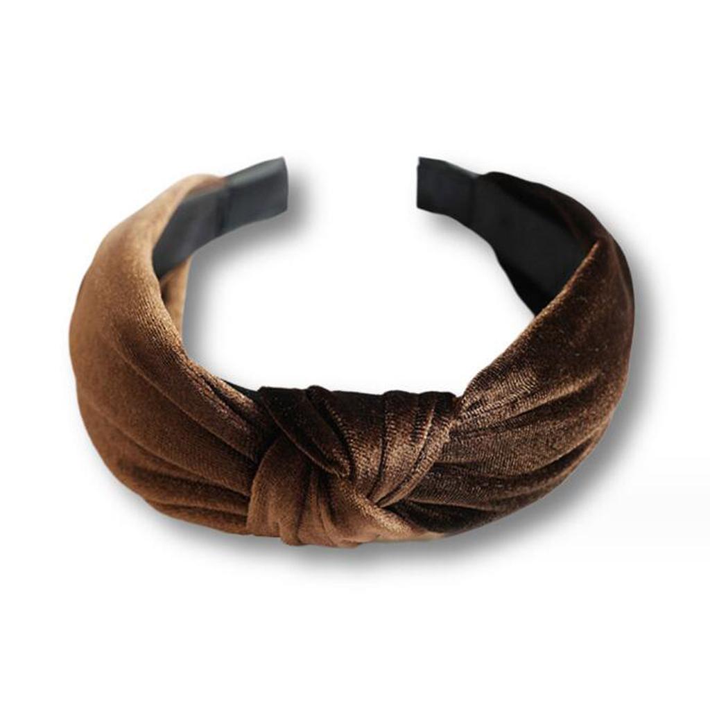 PROLY New Fashion Headband For Women Classic Canary Velvet Center Knot Casual Hairband Winter For Adult Turban Hair Accessories