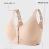 Sujetador Shi Fengni 1023 de Cierre Frontal sin Costuras: Tallas Grandes, Soporte Lumbar, Efecto Adelgazante para Mujeres de Mediana Edad y Mayores