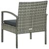 Garden Chair with Cushion Poly Rattan Gray