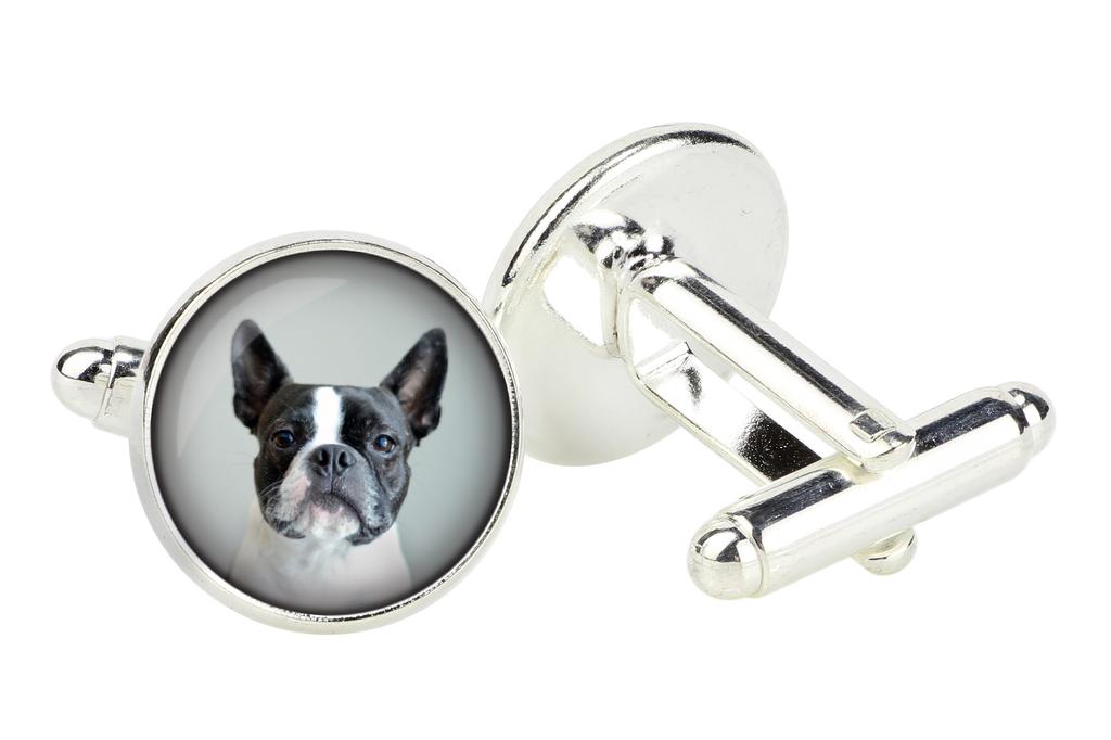 Boston Terrier, American Gentleman - Cufflinks In a Box, Handmade Jewelry, Product of the Art-Dog Brand