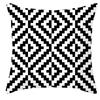45*45cm Black and White Cushion Cover Waist Pillowcase Nordic Geometric Throw Pillow Sofa Bedroom Pillowslip Car Home Decor