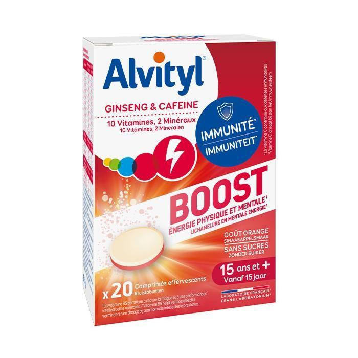 Alvityl Boost Effervescents 10 vitamines 2 minéraux dès 15 ans 20 comprimés